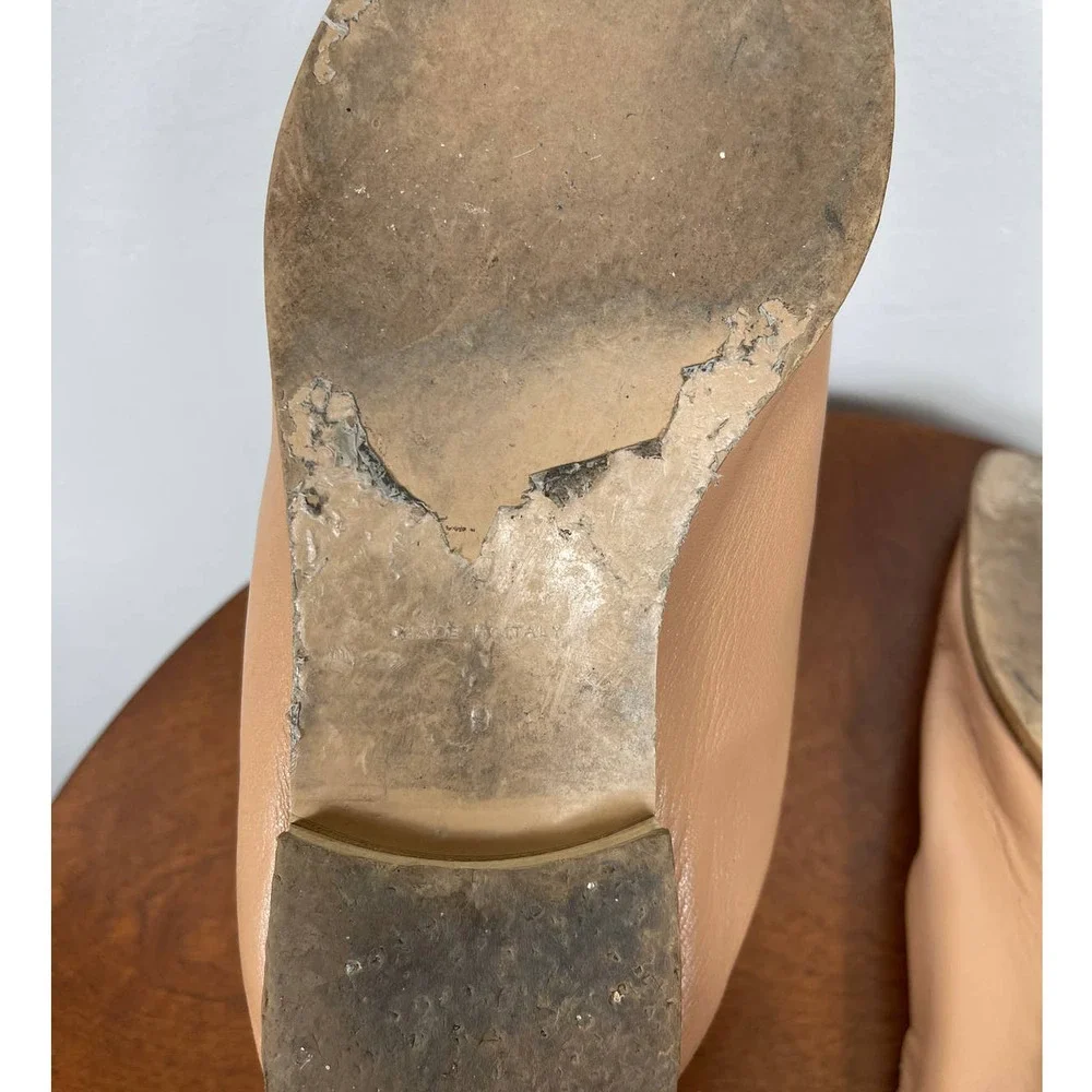 Everlane The Modern Babo Leather Flats in Blush Size 9
